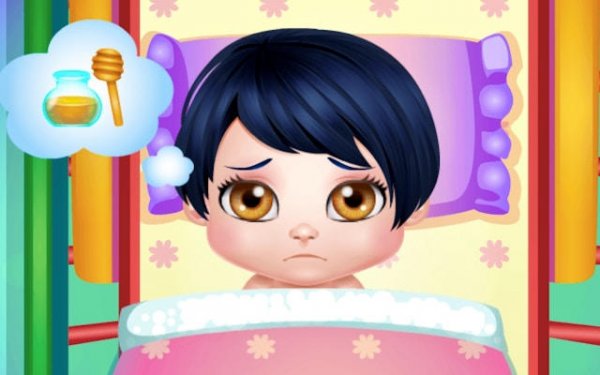 Baby Snow White Sick Day: Healthy Cooking Game
