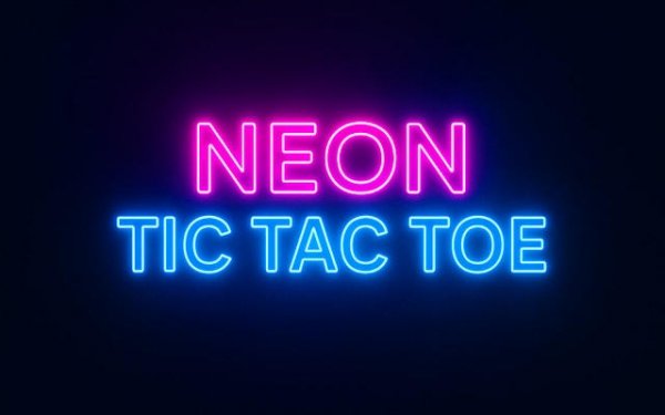 Neon Tic Tac Toe Online - Classic Strategy Puzzle Game