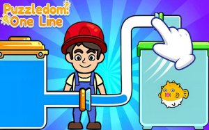 Puzzledom: One Line - Puzzle Drawing Game