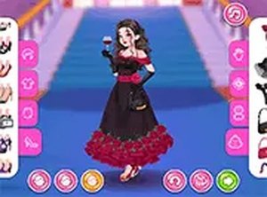 Girly Romantic Goth Dress-Up Game