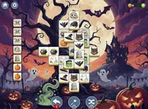 The Three Tiles in the Halloween World Online Puzzle Game